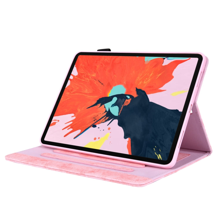 For iPad Pro 11 2024 Cloth Texture Leather Tablet Case(Pink)