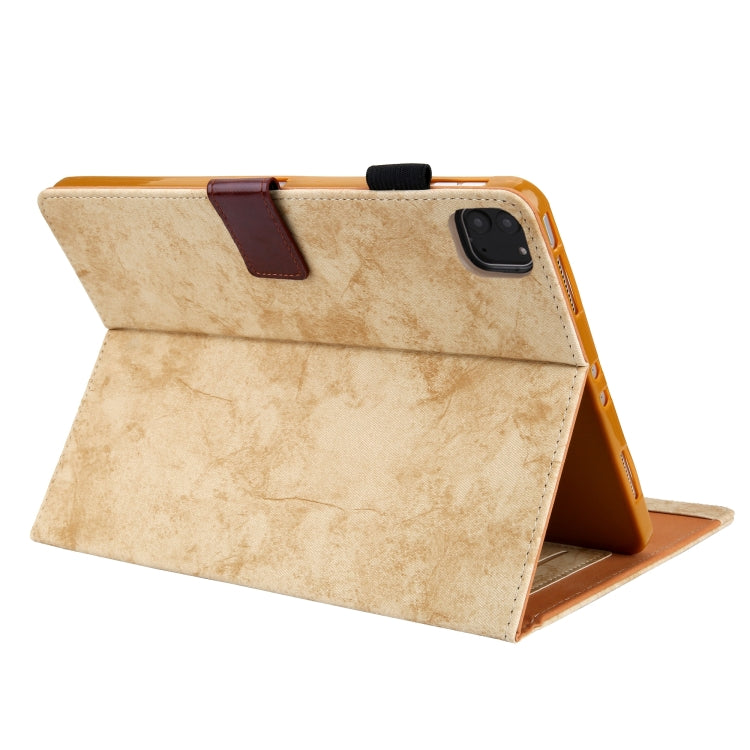 For iPad Pro 11 2024 Cloth Texture Leather Tablet Case(Yellow)