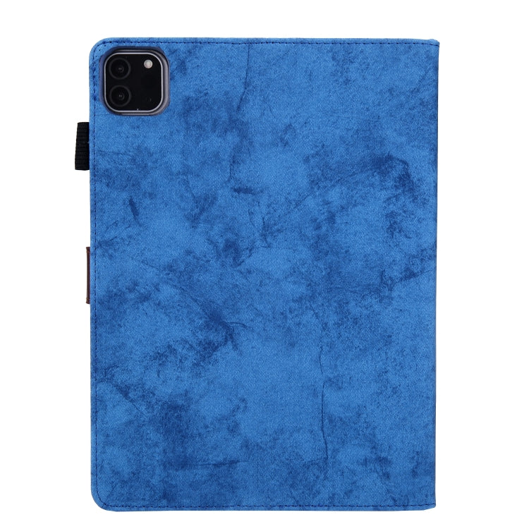 For iPad Pro 11 2024 Cloth Texture Leather Tablet Case(Blue)