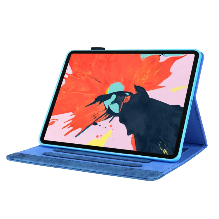 For iPad Pro 11 2024 Cloth Texture Leather Tablet Case(Blue)