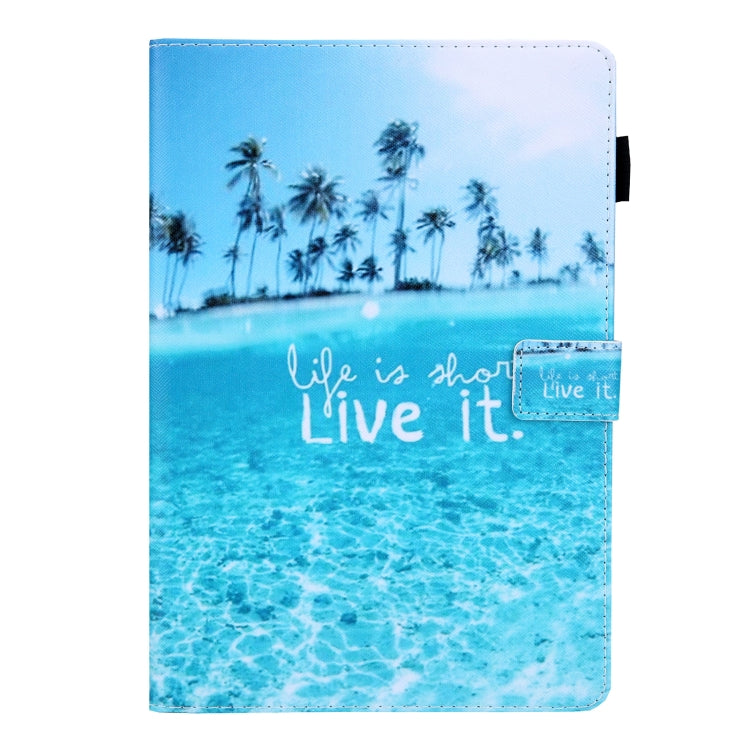 For iPad Pro 11 2024 Colored Drawing Leather Smart Tablet Case(Beach)