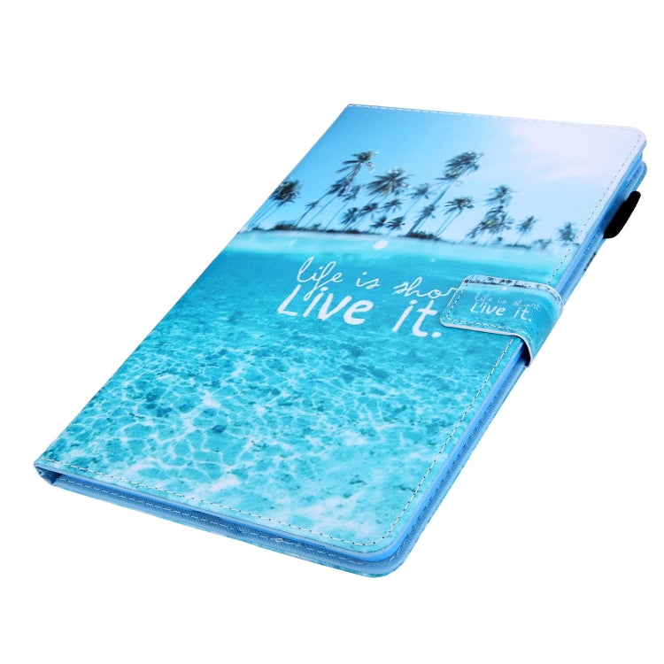 For iPad Pro 11 2024 Colored Drawing Leather Smart Tablet Case(Beach)