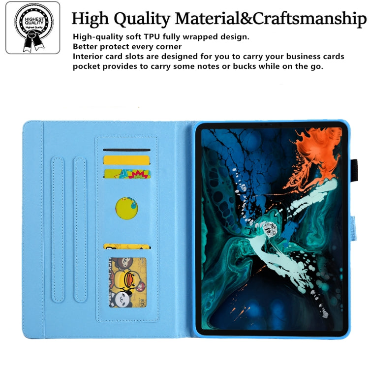 For iPad Pro 11 2024 Colored Drawing Leather Smart Tablet Case(Sunflower)