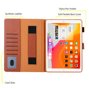 For iPad Pro 11 2024 Business Style Horizontal Flip Leather Smart Tablet Case with Holder(Brown)