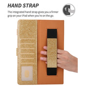 For iPad Pro 11 2024 Business Style Horizontal Flip Leather Smart Tablet Case with Holder(Gold)