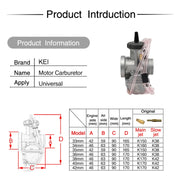 PWK35mm Universal Motorcycle Carburetor Carb Motor Carburetor
