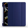 For iPad Pro 11 2024 3-fold TPU Leather Smart Tablet Case with Pen Slot(Dark Blue) - iPad Pro 11 2024 Cases by PMC TechLife | Online Shopping South Africa | PMC TechLife | Buy Now Pay Later Mobicred