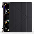 For iPad Pro 13 2024 Multi-folding TPU Leather Smart Tablet Case with Pen Slot(Black) - iPad Pro 13 2024 Cases by PMC TechLife | Online Shopping South Africa | PMC TechLife | Buy Now Pay Later Mobicred