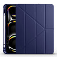 For iPad Pro 13 2024 Multi-folding TPU Leather Smart Tablet Case with Pen Slot(Dark Blue) - iPad Pro 13 2024 Cases by PMC TechLife | Online Shopping South Africa | PMC TechLife | Buy Now Pay Later Mobicred