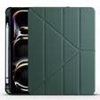 For iPad Pro 11 2024 Multi-folding TPU Leather Smart Tablet Case with Pen Slot(Pine Green) - iPad Pro 11 2024 Cases by PMC TechLife | Online Shopping South Africa | PMC TechLife | Buy Now Pay Later Mobicred