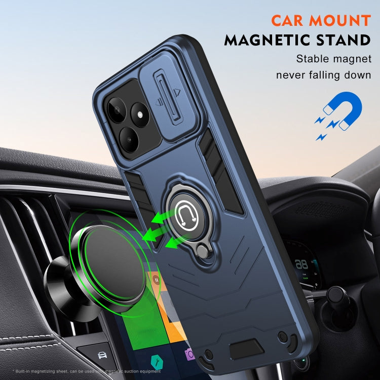 For Realme C53 / C51 / Narzo N53 Camshield Ring Holder Phone Case(Royal Blue)