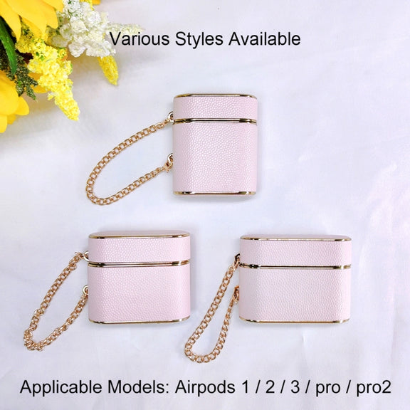 For AirPods 2 / 1 Cylindrical Ball Texture Bluetooth Earphone Protective Case(Pink)