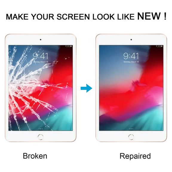 For iPad mini 5 Front Screen Outer Glass Lens with OCA Optically Clear Adhesive(Black)