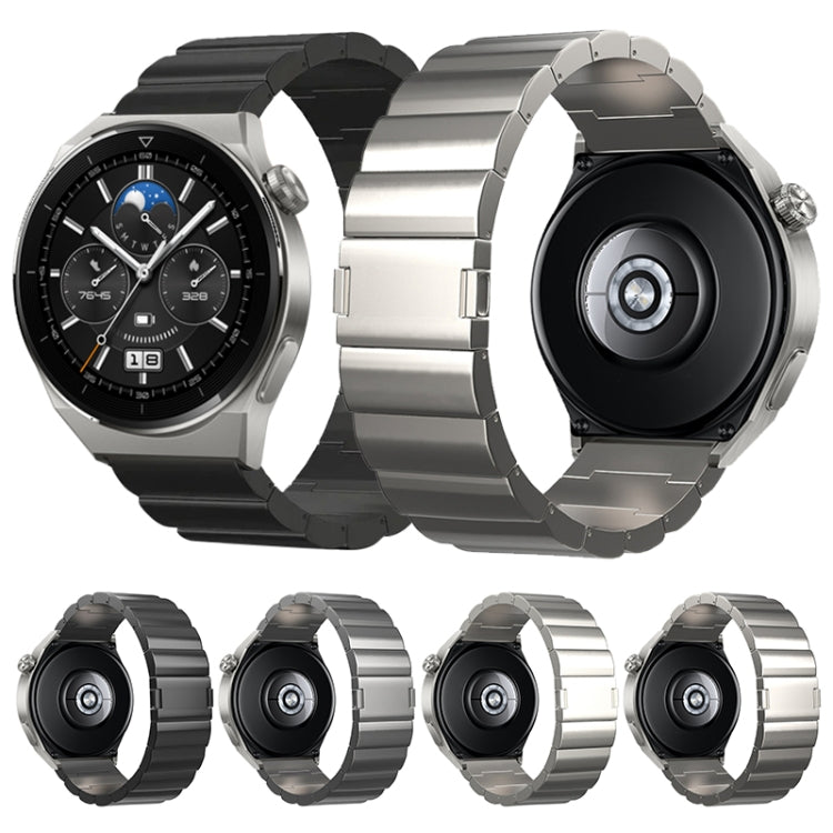 22mm One-Bead Magnetic Buckle Titanium Metal Watch Band(Silver)