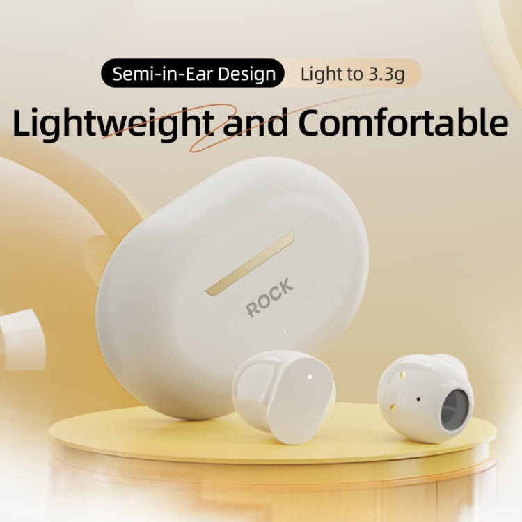 ROCK EB900 Bluetooth 5.3 TWS Bluetooth Earphones(Beige)