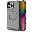 For iPhone 16 Pro Max Honeycomb Magnetic Ring Shockproof Phone Case(Black) - free shipping - PMC TechLife - Order now!