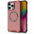 For iPhone 16 Pro Max Honeycomb Magnetic Ring Shockproof Phone Case(Red) - iPhone 16 Pro Max Cases by PMC TechLife | Online Shopping South Africa | PMC TechLife | Buy Now Pay Later Mobicred