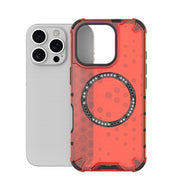 For iPhone 16 Pro Honeycomb Magnetic Ring Shockproof Phone Case(Red)