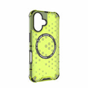 For iPhone 16 Honeycomb Magnetic Ring Shockproof Phone Case(Green)