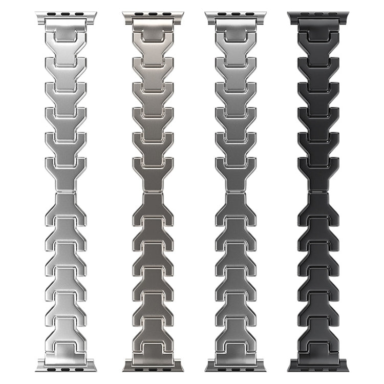 For Apple Watch 38mm Y Type Pure Titanium Watch Band(Silver)