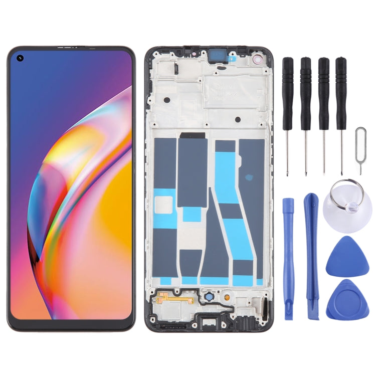 For OPPO A94 4G OLED LCD Screen Digitizer Full Assembly with Frame