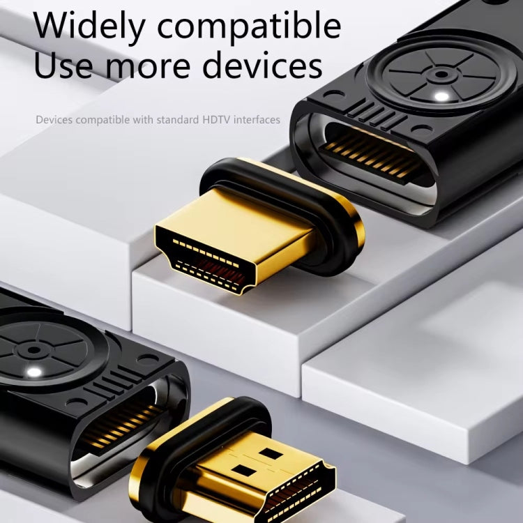 8K 60Hz HDTV to HDTV Side Bend Magnetic Converter(Brown Right Bend)