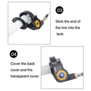 Off-road Motorcycle Modified 22mm Handle Throttle Clamp Hand Grip Big Torque Oil Visual Throttle Accelerator for with Cable(Gold with Silver Throttle Cable)