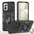 For Motorola Moto G Power 2024 Armor PC + TPU Camera Shield Phone Case(Black) - Motorola Cases by PMC Jewellery | Online Shopping South Africa | PMC Jewellery | Buy Now Pay Later Mobicred