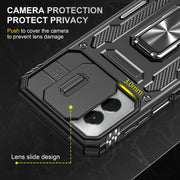 For Motorola Moto G Power 2024 Armor PC + TPU Camera Shield Phone Case(Black)