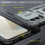 For Motorola Moto G Power 2024 Armor PC + TPU Camera Shield Phone Case(Grey)