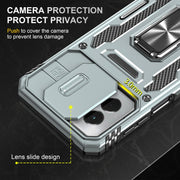 For Motorola Moto G Power 2024 Armor PC + TPU Camera Shield Phone Case(Grey)