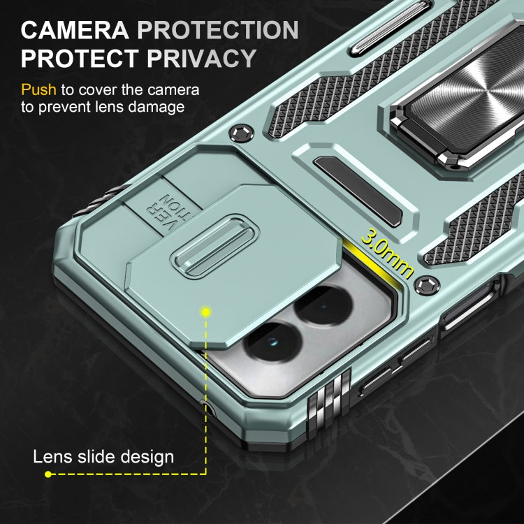 For Motorola Moto G Stylus 5G 2024 Armor PC + TPU Camera Shield Phone Case(Alpine Green)
