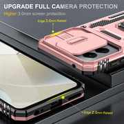 For Motorola Moto G Stylus 5G 2024 Armor PC + TPU Camera Shield Phone Case(Rose Gold)