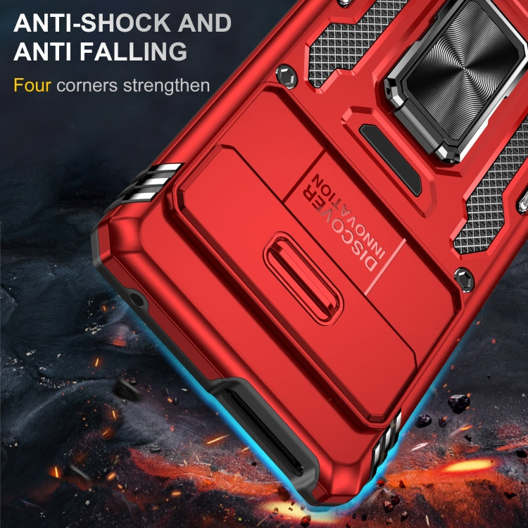 For Google Pixel 9/9 Pro Armor PC + TPU Camera Shield Phone Case(Red)