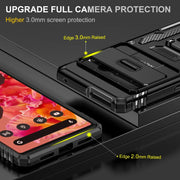 For Google Pixel 9 Pro XL 6.8 Armor PC + TPU Camera Shield Phone Case(Black)