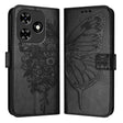 For Tecno Spark Go 2024 / Spark 20C Embossed Butterfly Leather Phone Case(Black) - Tecno Cases by PMC Jewellery | Online Shopping South Africa | PMC Jewellery | Buy Now Pay Later Mobicred