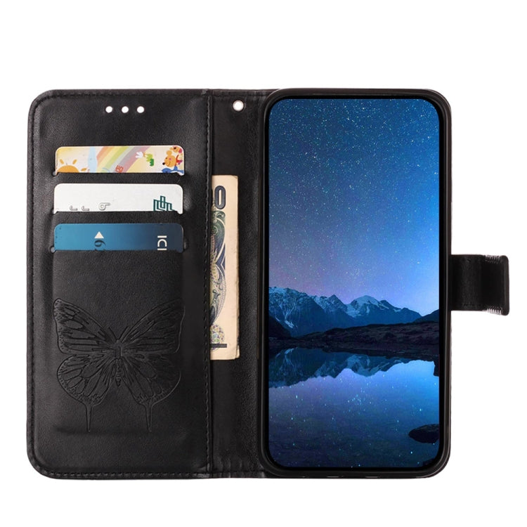 For Tecno Spark Go 2024 / Spark 20C Embossed Butterfly Leather Phone Case(Black)