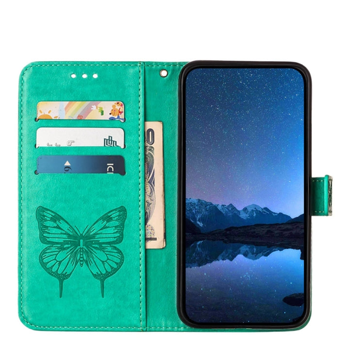 For Tecno Spark Go 2024 / Spark 20C Embossed Butterfly Leather Phone Case(Green)