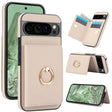 For Google Pixel 9 RFID Anti-theft Card Ring Holder Phone Case(White) - Google Cases by PMC TechLife | Online Shopping South Africa | PMC TechLife | Buy Now Pay Later Mobicred