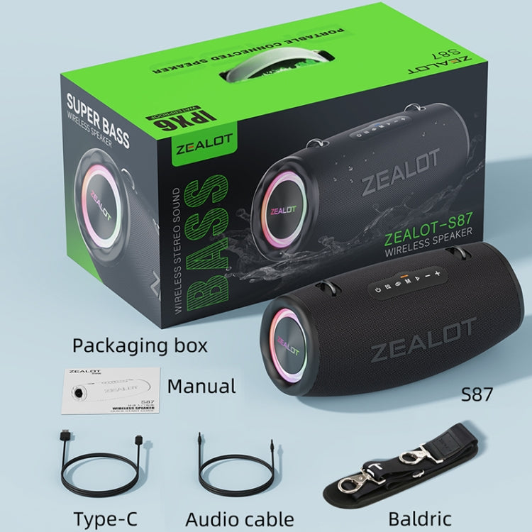Zealot S87 80W Portable Outdoor Bluetooth Speaker with RGB Light(Camouflage)