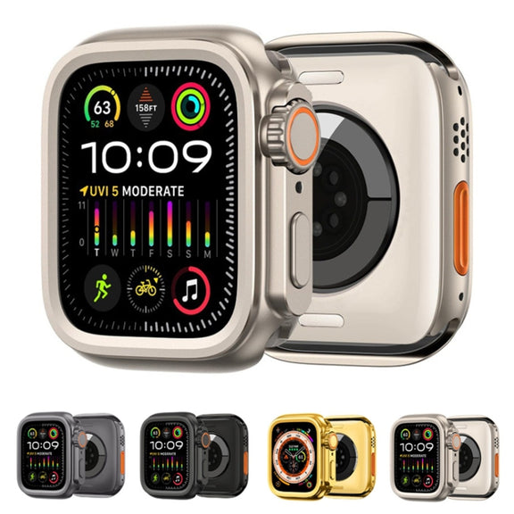For Apple Watch Series 9 / 8 / 7 45mm Change to Ultra 49mm Alloy Watch Case(Grey)