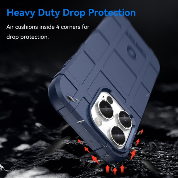 For iPhone 16 Pro Full Coverage Shockproof TPU Phone Case(Blue)