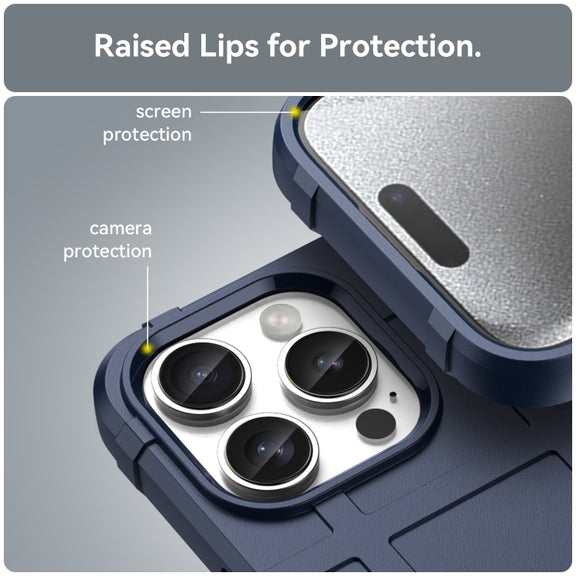 For iPhone 16 Pro Full Coverage Shockproof TPU Phone Case(Blue)