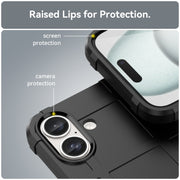For iPhone 16 Plus Full Coverage Shockproof TPU Phone Case(Black)