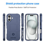 For iPhone 16 Plus Full Coverage Shockproof TPU Phone Case(Blue)