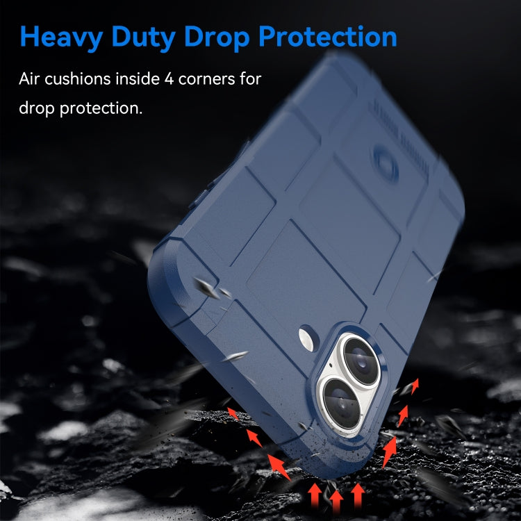 For iPhone 16 Plus Full Coverage Shockproof TPU Phone Case(Blue)