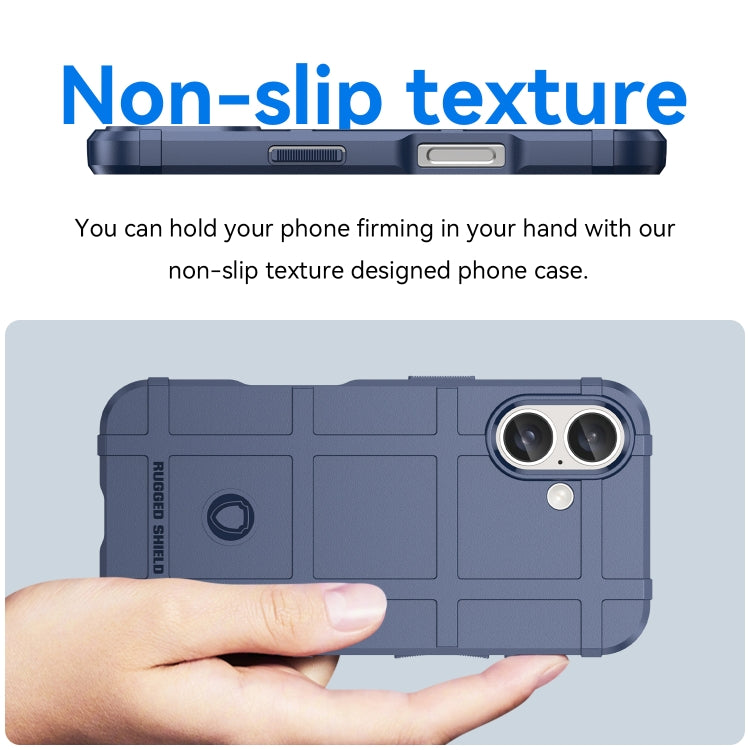 For iPhone 16 Plus Full Coverage Shockproof TPU Phone Case(Blue)