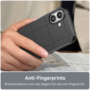 For iPhone 16 Full Coverage Shockproof TPU Phone Case(Black)