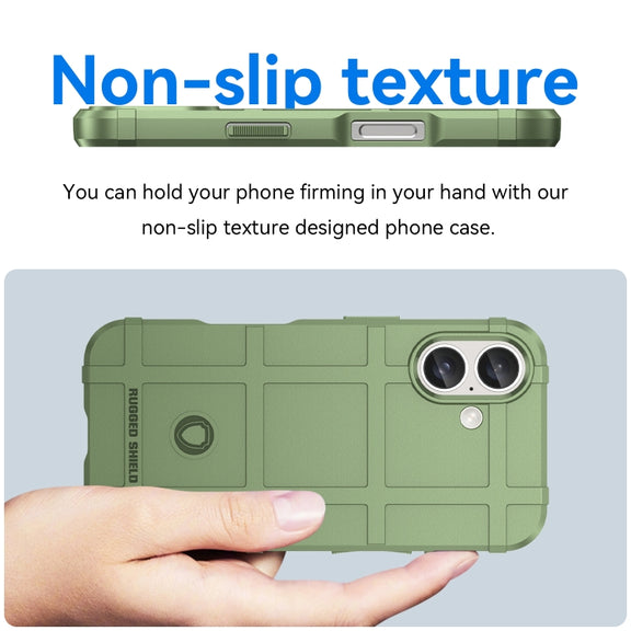 For iPhone 16 Full Coverage Shockproof TPU Phone Case(Green)