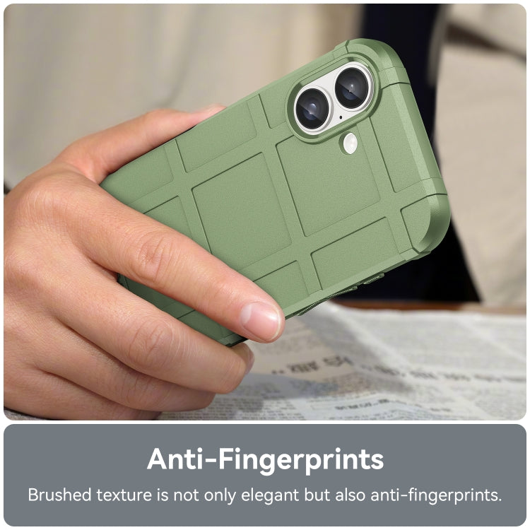 For iPhone 16 Full Coverage Shockproof TPU Phone Case(Green)